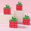 10pcs Red Strawberry Candy Box Children's Birthday Party Gift Box Dim Sum Box Festival Party Candy Boxes Square Mini Pink Box