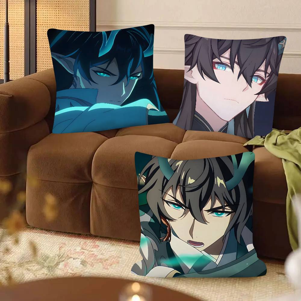 1pc Game Honkai Star Rail Anime Imbibitor Lunae Pillow Case Fashion Square Pillowcase Bedroom Sofa Room Ins Decoration Leisure