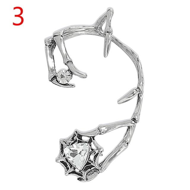 Pendientes estilo punk vintage con forma de dragón retro, aretes trepadores de orejas de rosa, aretes góticos con clip para las orejas, para mujeres y hombres, para fiestas