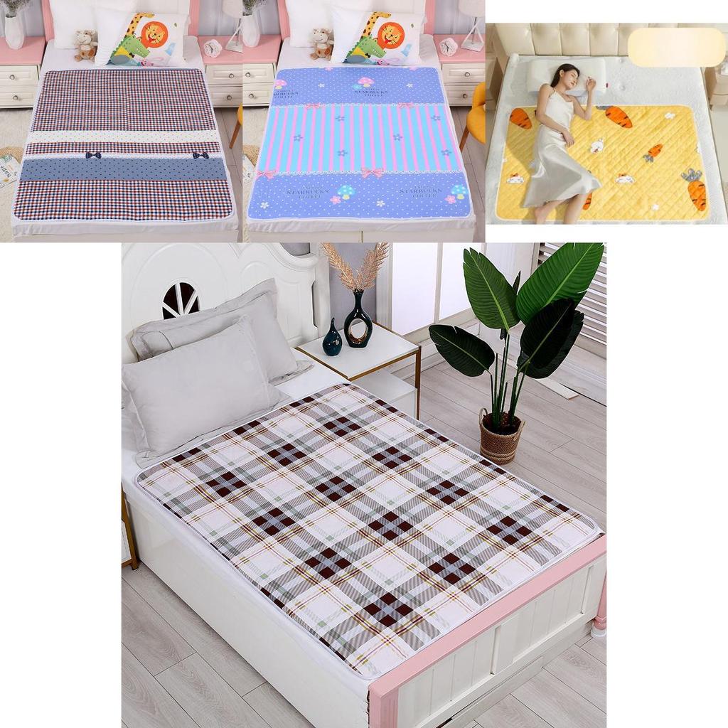 Gitter Kaninchen Karottenmuster Ältere Wasserdicht Wiederverwendbar Bettunterlage Mit Tpu-Material Für Inkontinenzpflege Große Größe