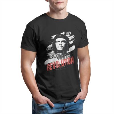 Che Guevara Revolution Viva La Revolution T-Shirt Men  Cool 100% Cotton Tee Plus Size Graphic Printed Clothes