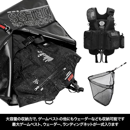 DRESS Game Vest Cover, All-in-One Bag, Waterproof Fishing Bag, Backpack, Car Bag, Large Capacity Storage for Waders, Wading, Floating, and Life Jacket