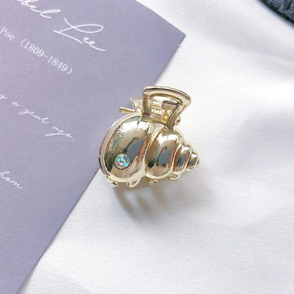 Metal Starfish Hair Claw Hair Clip Mini Hair Claw Retro Shell Hair Crab Clip  Women