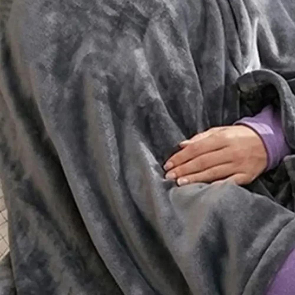 USB Electric Heated Blanket 3 Heating Levels Fleece Heated Blanket Portable Coral Velvet Body Warmer Quickly Heated Cape Pad