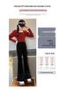 Girls' Micro-Flared Black Pants - Stylish & Warm for Autumn/Winter 2025