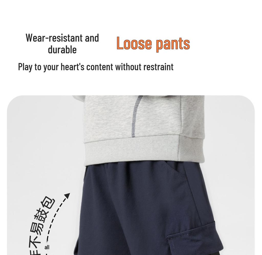 European Boys' Thickened Cotton Workwear Pants, Winter 2025 - Warm Toddler Long Pants, New Children's Clothing