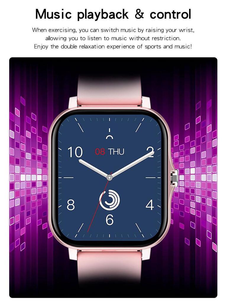 I128 Smartwatch: Activity Tracker, Heart Rate Monitor, Bluetooth Call, 1.69” Touch Display, Smart Bracelet.