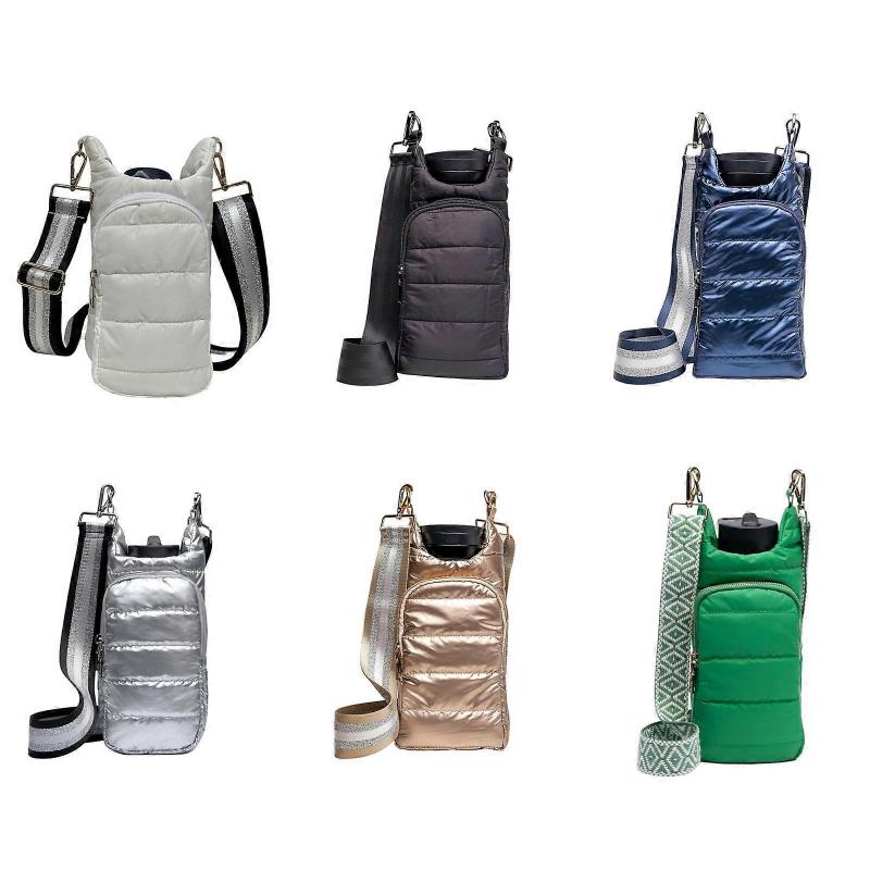 Portable and Fashionable Winter Outdoor Bag Handheld Crossbody Insulation Cup Cover Suitable Winter Outdoor Fast