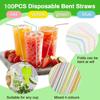 Disposable Plastic Curved Drinking Straws Reusable Child Straw for Drinks Colorful Drinking Tube Multi-time Straw Party Supplies