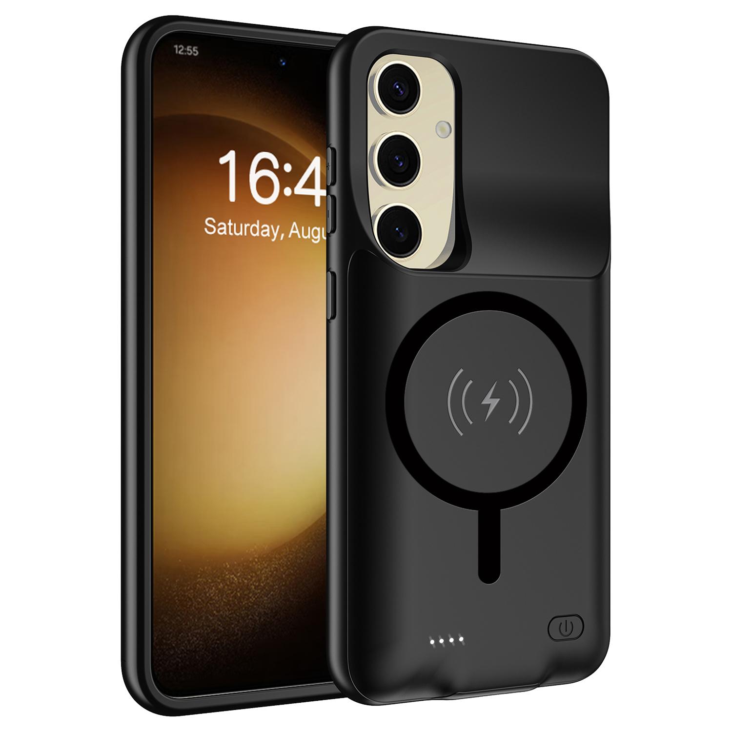 

Для Samsung Galaxy S25 TPU Чохол з краями для заряджання 10000 мАг Розширена батарея Сумісний з MagSafe A