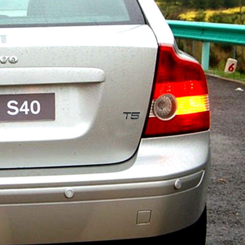3D Car Styling Chrome Metal Black Silver Sticker Tail Emblem Rear Decal Letter Logo For Volvo T4 T5 T6 T8 B3 B4 B6 B8 V40 XC60