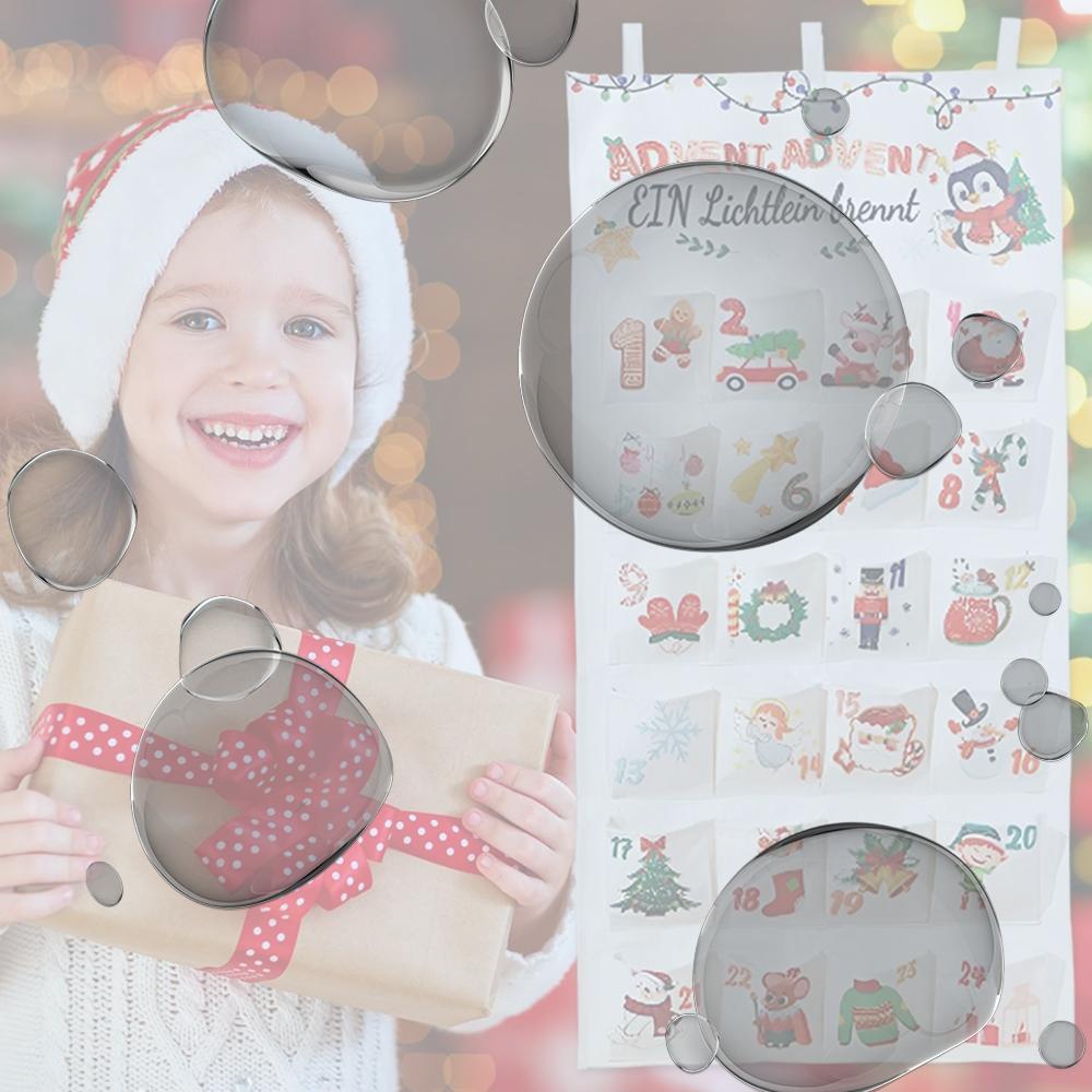 Fabric Christmas Advent Calendar 2025 with 24 Pockets Christmas Hanging Countdown Calendar To Fill Christmas Countdown Calendar China Mainland