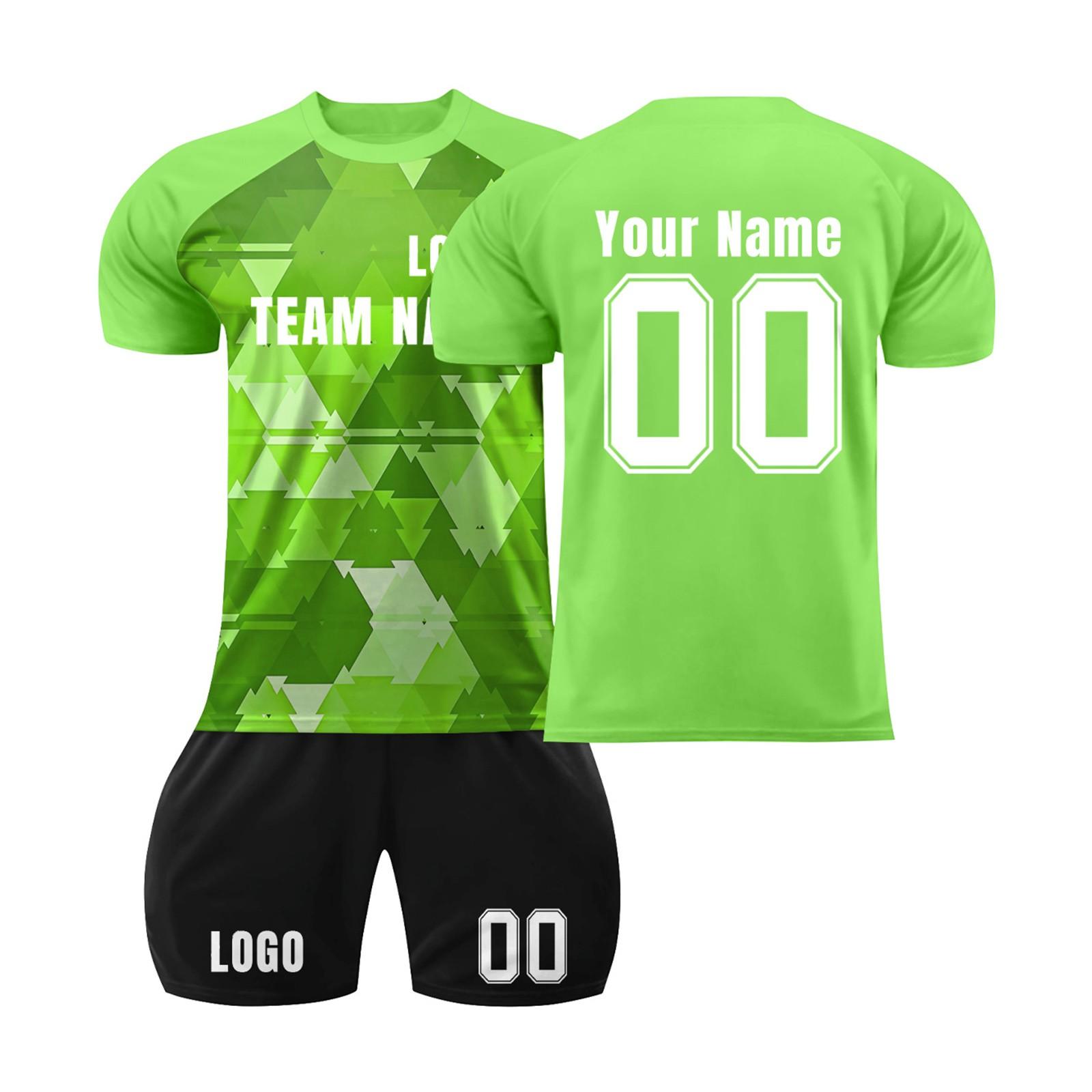 

Персоналізовані комплекти футболок для дівчаток із іменним номером Спеціальні футбольні майки для хлопчиків Тренувальний костюм L зелений