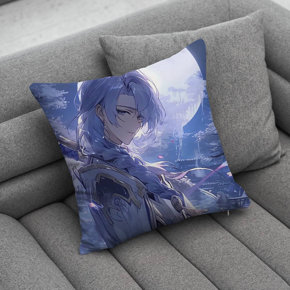 KKamisato Genshin AAyato Impact Print Pattern Sofa Cushion Cover Pillowcase Home Party Car Bedding