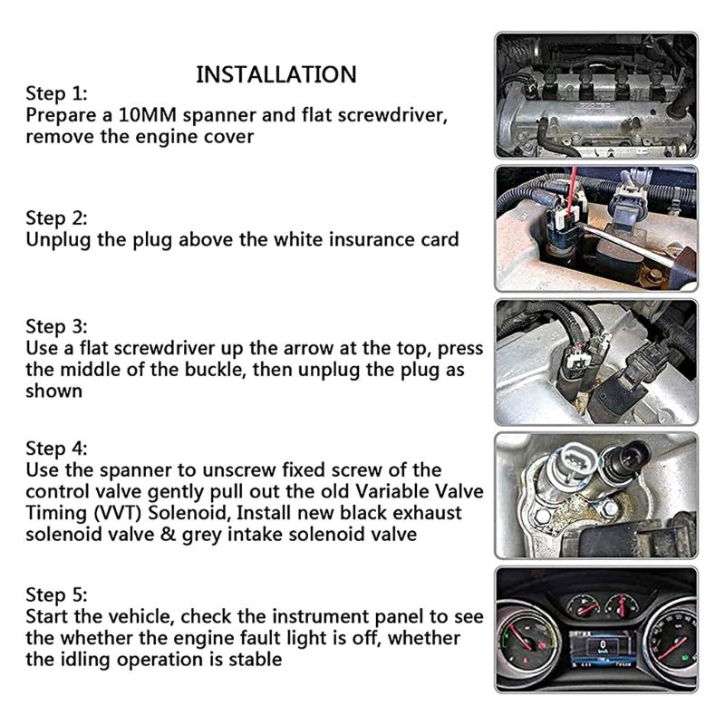 Camshaft Position Actuator Intake Exhaust Oil Control Timing Solenoid E VVT For 12655420 12655421 12628347 12628348