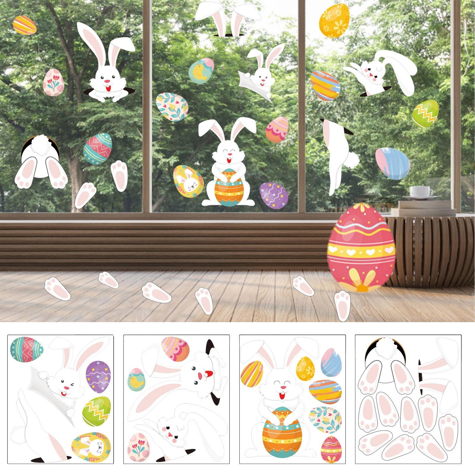 

Пасхальный кролик стикер стены стикер окна кролик стикер холодильника