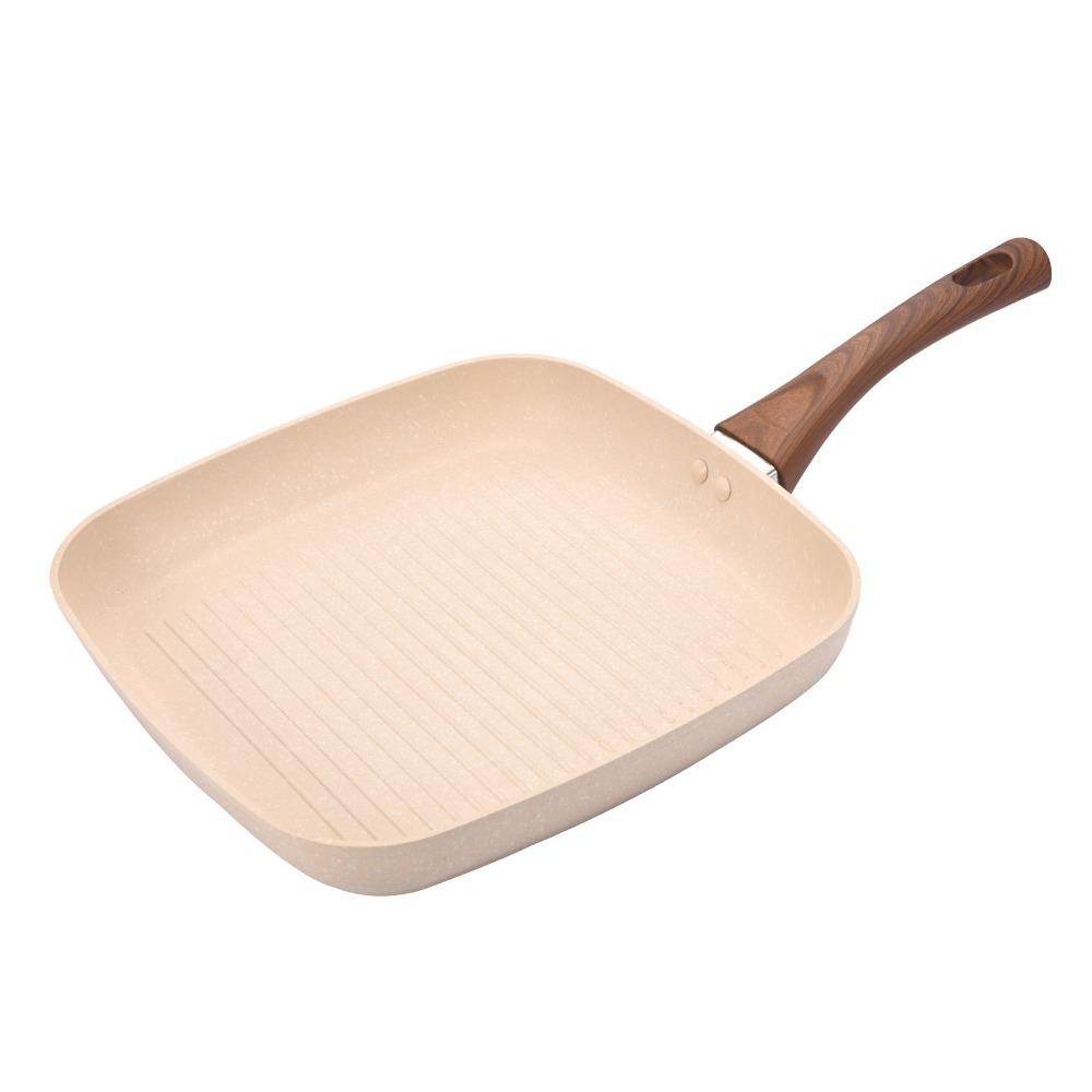 Nonstick Square Skillet Ergonomic Design Grill Pan Professional Cooking Griddle  Grilling