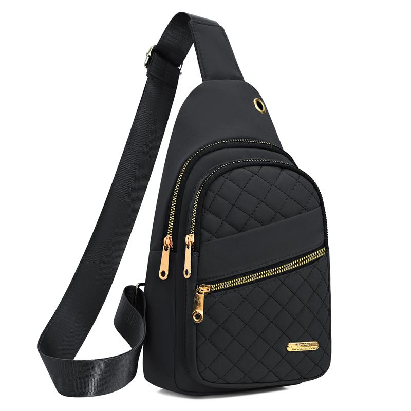 Minimalistische Damen-Brusttasche mit großer Kapazität, mehrlagig, wasserabweisend, Frontrucksack, lässige Outdoor-Umhängetasche für Mädchen