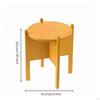 Wooden Plant Stand Solid Wood with Round Top Compact for Minimalists