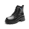 Martin boots women's fashion British style boots 2025 autumn and winter new fashion leather thick soles to increase the height of retro boots for wo