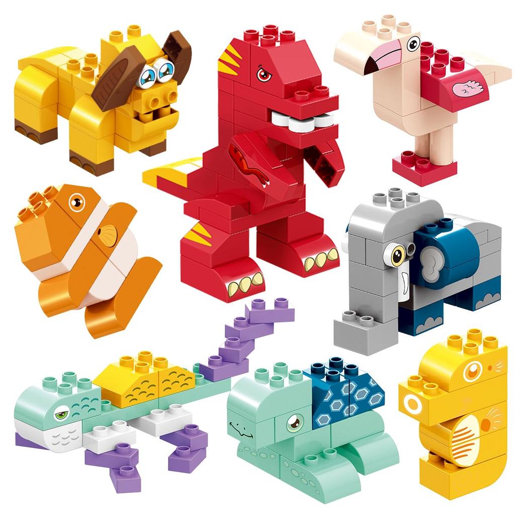 Qizebaby Animal Block 142 Piece Creative Large Block Compatible with Various Brands of Educational Toys for Kindergarten and Nursery Educational Toys