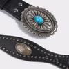 Studded Punk Style Belt Adjustable PU Leather with Charm Heart Buckles for Men Women Fashion Accessories
