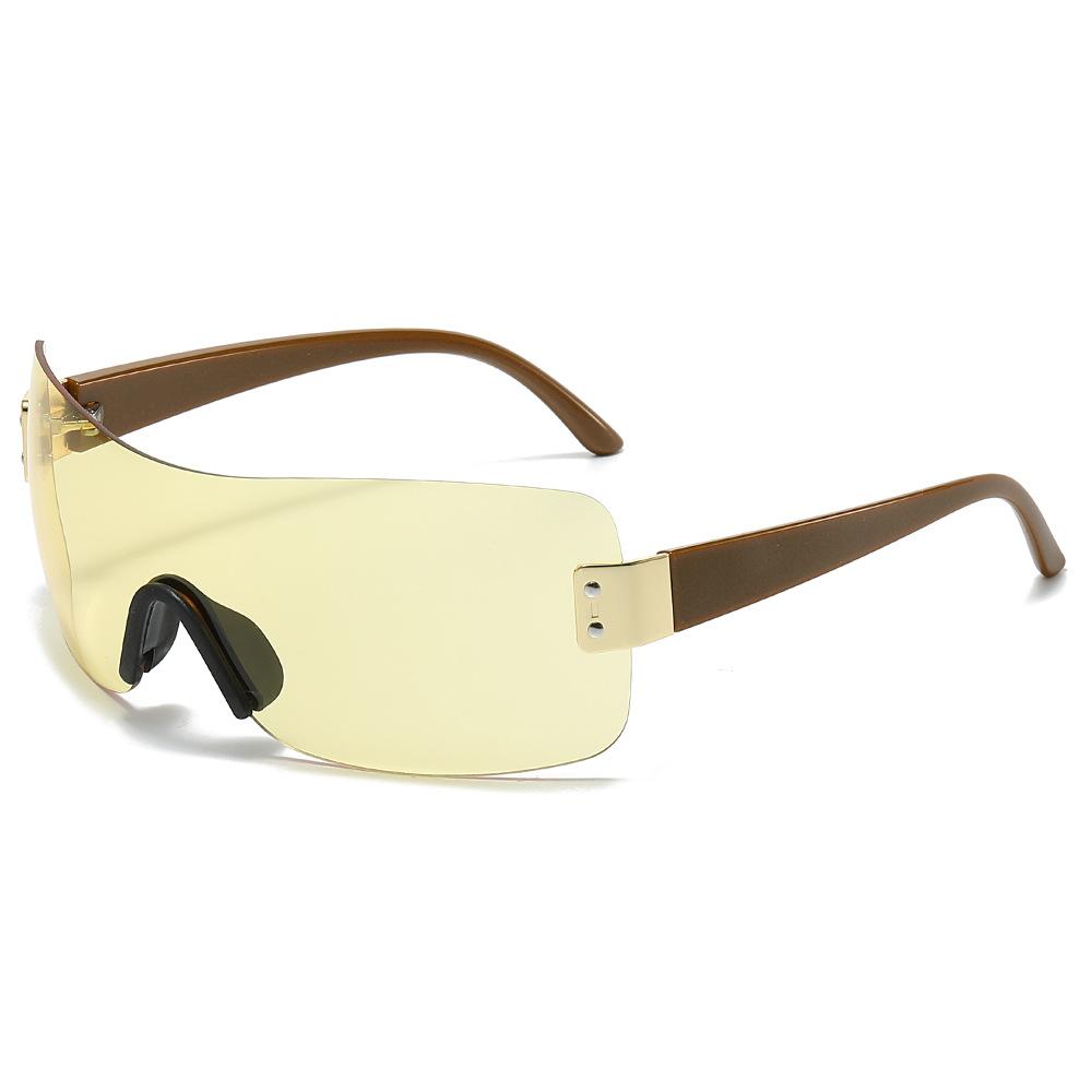 Brand Designer Luxury Rimless Rectangle Sunglasses Women For Men Vintage Punk Sun Glasses Outdoor Popular Shades Uv400