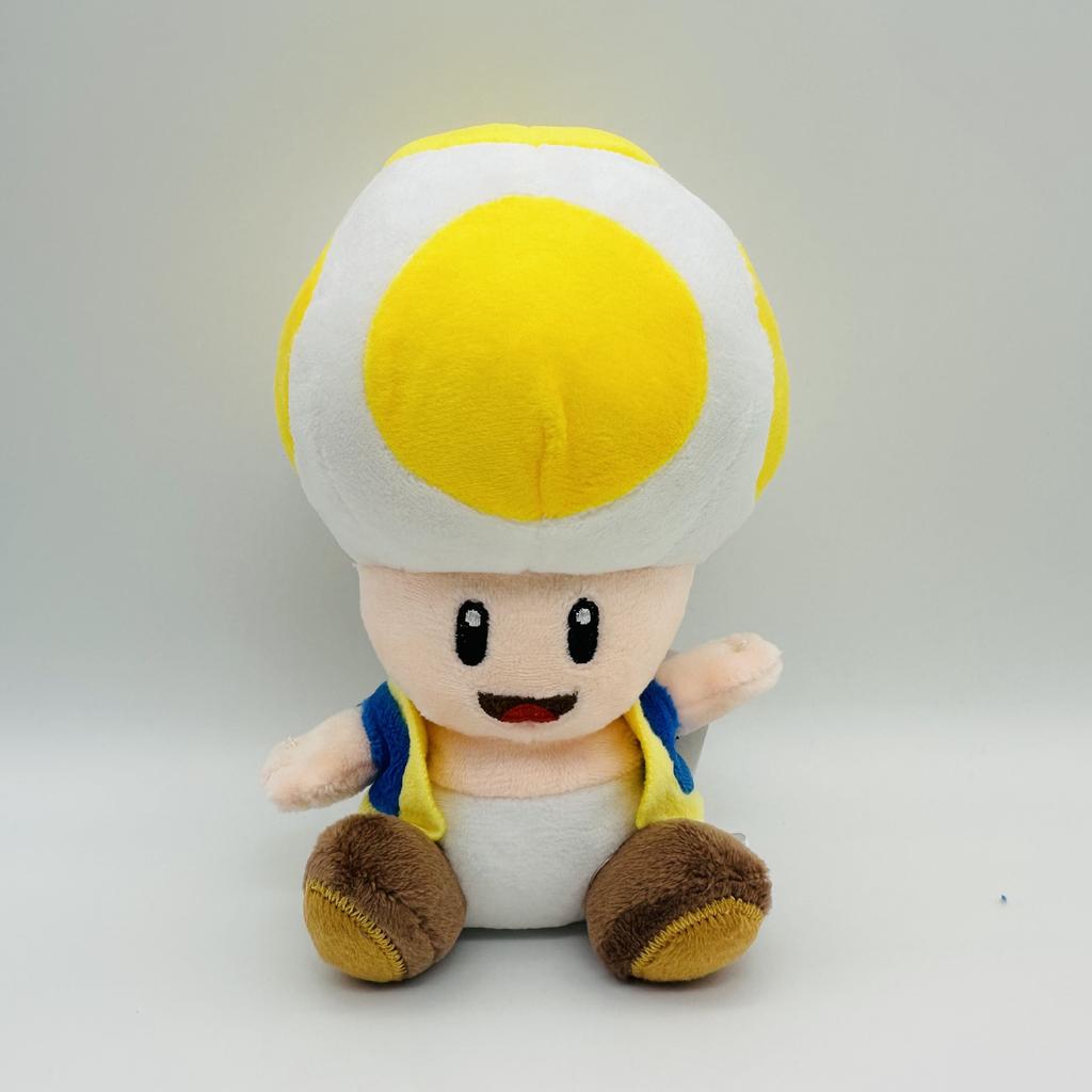17 cm Super Mario 5-Farben Sitzen Offenen Pilz Mann Kröte Chinoobio Cutoff Weste Plüsch Puppe