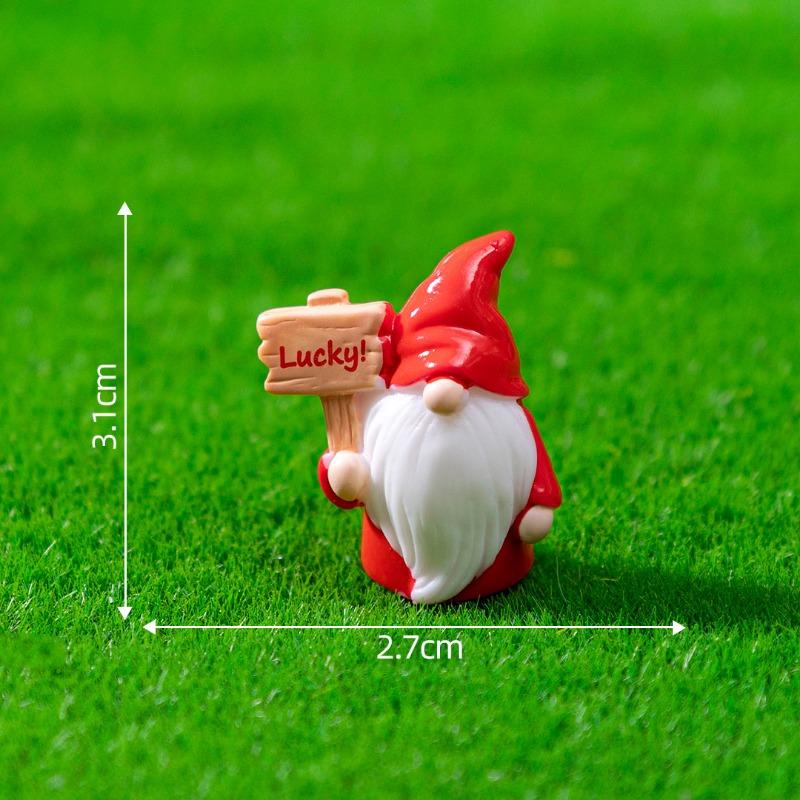 Cute Little Dwarf Figurine Holding A Sign Garden Landscaping Decoration Accessories Micro-landscape Small Ornaments