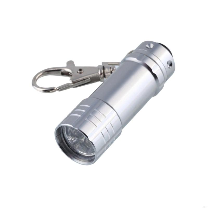   Durability 3 LED Mini Flashlight Keychain Attachmenta Aluminum Construction Energy Efficient Light Source For Adventure