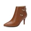 Sexy Women's Boots Ankle Fashionable Pointed and Slim Heeled European and American Style Short Boots 8.5CM Stiletto Women Shoes
