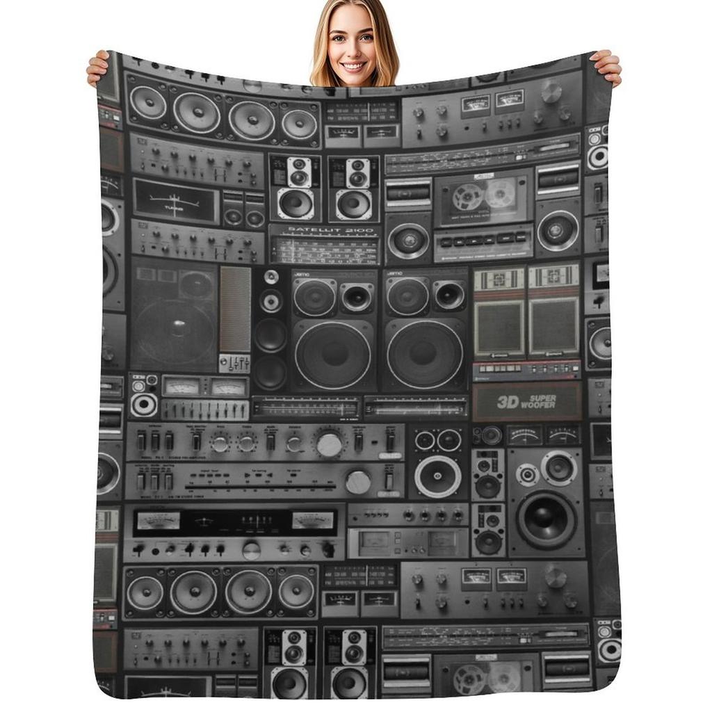 Hifidelity Remix Throw Blanket Multi Purpose Soft Warm Blanket for Home Travel
