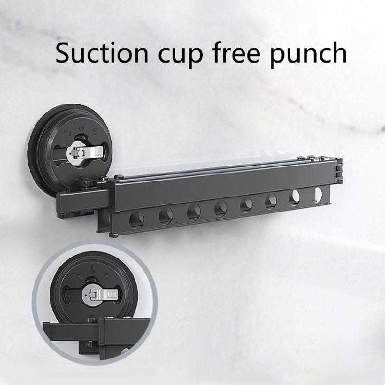 Wall Mounted Clothes Rack Hanging Rail Rod Wardrobe Hooks for Bathroom Balcony