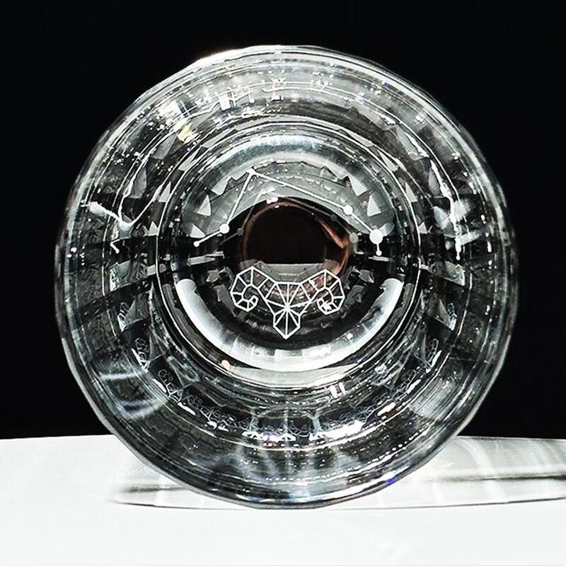 Hand-Carved Constellation Crystal Whiskey Glass