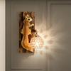 Nordic Style Resin Squirrel Crystal Led Wall Lamp Vintage Loft Decor Bedroom Bedside background Sconce Art Hallway Wall Lights