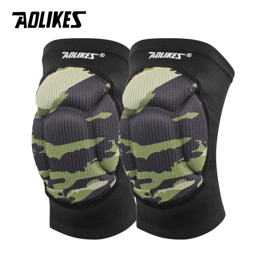 Aolikes Volleyball Knieschoner Dicke Schwamm Schützende Anti-Kollisions-Knieschoner Protektor Rutschfestes Ringen Tanz Knieschoner