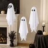 Haunted House Supplies 3Pcs Halloween Hanging Ghost Decorations, Spooky Flying with Scary Cute Decor Lanyard for House, Outdoor, Porch