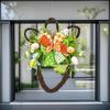 Spring Wreaths For Front Door Artificial Spring Wreath Bunny Head Shape Easter Decor Natural Rattan Door Sign Spring Decorations