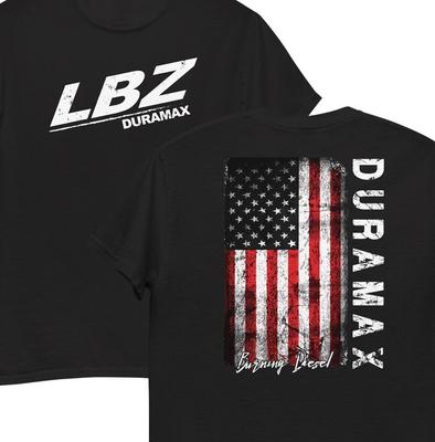 LBZ Duramax Hemd, Herren Diesel LKW T-Shirt Mit Amerikanischer Flagge Unisex T-Shirt
