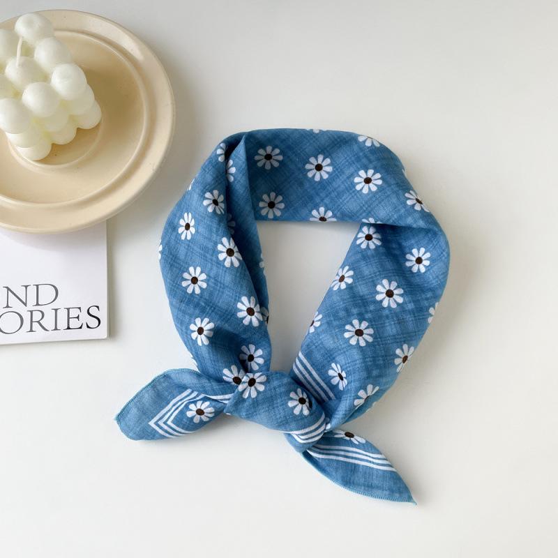 

58*58 см хлопковая бандана повязка на голову, повязка на голову, защитное покрытие, шарф для волос и шеи для женщин 58*58cm синий