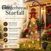 Outdoor Gingerbread Man Lights Solar Garden Light, Waterproof Yard Light with Warm Christmas Stakes Waterfall LED, Pathway Stake Lamp for Lawn