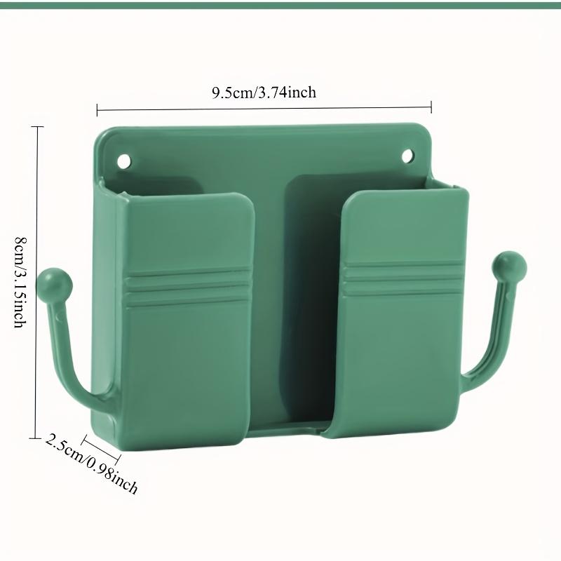 Wall-Mounted Phone Charging Bracket with Remote Control Storage Space-Saving Durable Plastic Bedside or Wall Use, Organizer for Phones and Remotes
