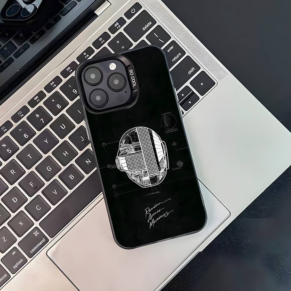 

D-Daft Punk Band Phone Case For iPhone 17,16,15,14,13,12,11,Pro,XS,Max,Plus,Mini,SE4,E Black Matte Shockproof Cover iPhone17Pro