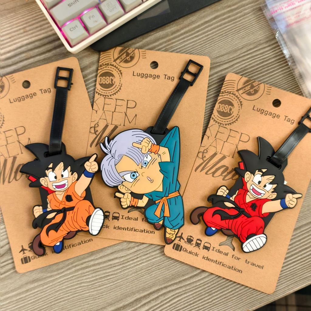 Anime Cartoon Cute Dragon Ball Goku Buu Vegeta Luggage Tag Suitcase Label