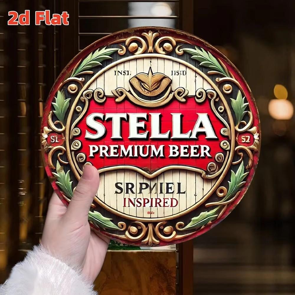 Vintage Campari Italian Ad Metal Sign  x Round D Flat Aluminum Wall Art Waterproof Decor for Vintage Cafes