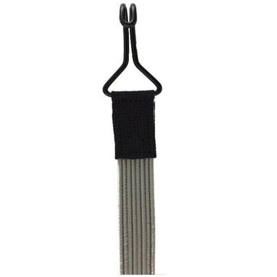 Elastic Resistance Band - BONI-SHOP® - 100 Cm - Extra-strong Double Hooks - Grey - Uniform Tension