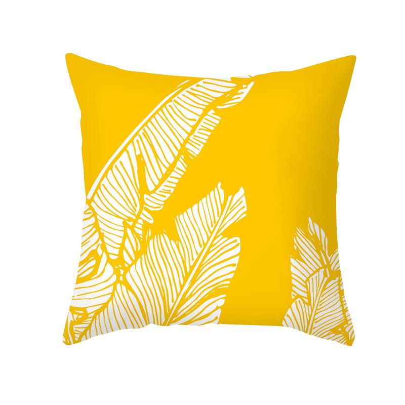 Kissenbezug im nordischen Stil, abstrakt gelb, geometrisch, kurzvelour, Zuhause, Sofa, Kissen, Kissenbezug