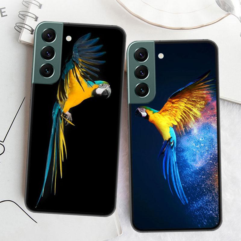 Parrot Bird Phone Case For Samsung A16 A26 A36 A56 Galaxy A02S A12 A52S A13 A23 A33 A53 A54 A34 A24 A14 A22 A32 A42 A72 Cover Ca