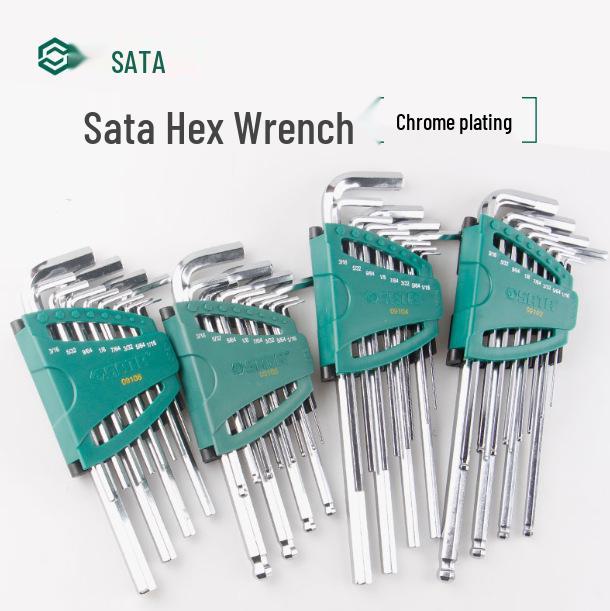 SATA Inch Inner Hex Wrench Set: 09102, 09104, 09106, 09108