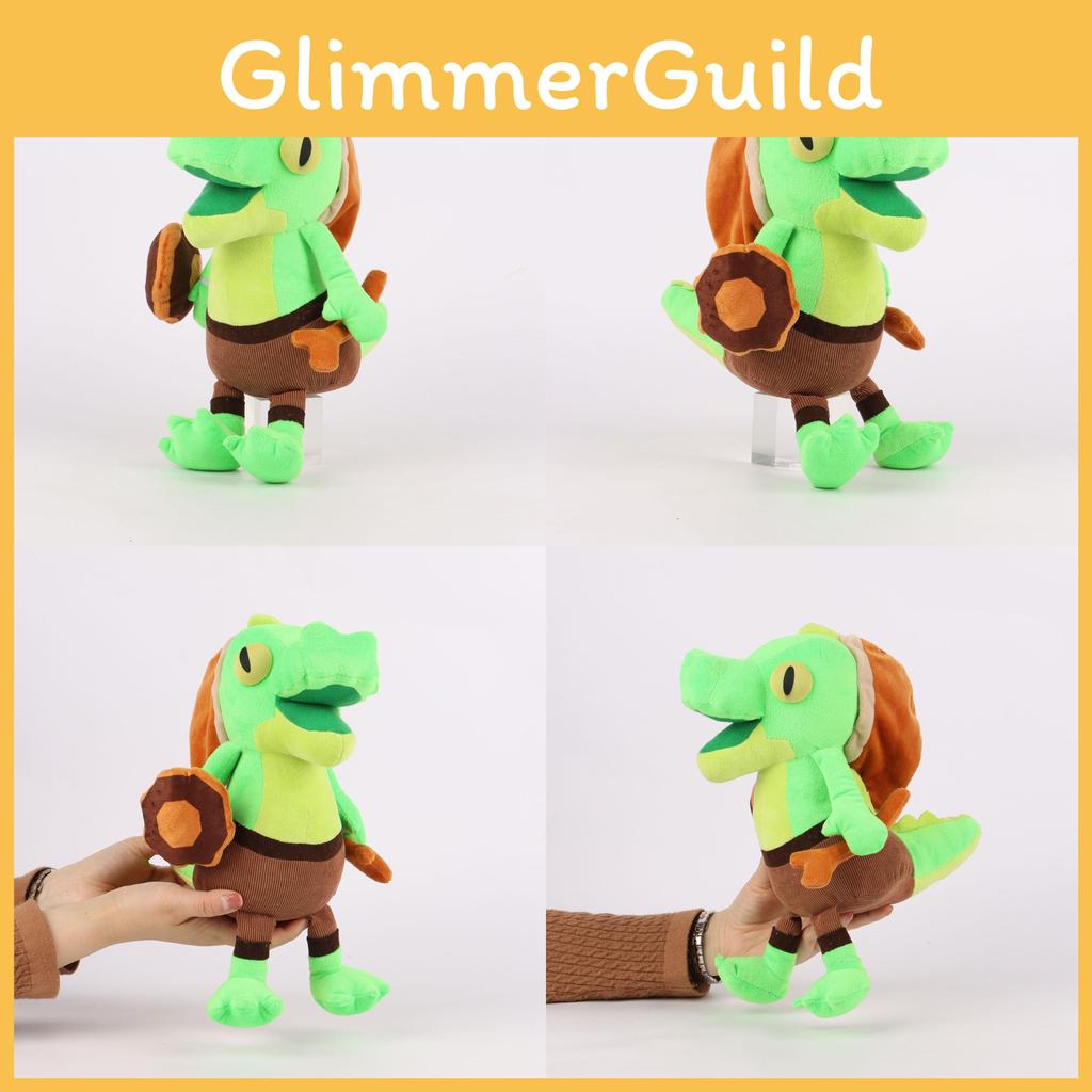 Adorable Lil Gator Game Plush Toy Soft Green Cartoon Animal For Kids 28cm Height